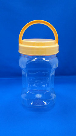 Flacon Pleastic - Sticle PET pătrate și cu prindere din plastic (D804)
