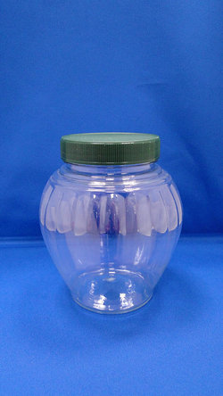 Pleastic Bottle - PET Round at Stripe Plastic Bottle (B490)